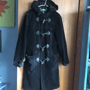LAUREN JEAN CO. Long Corduroy Coat w/ Hood